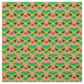 Jamaica Flag & Red Heart Modefabrik / Reggae Stoff (Muster)