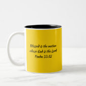JAMAICA FLAG Scripture Customized Patriotic Yellow Zweifarbige Tasse (Links)