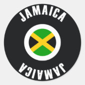 Jamaica Flag Simple Runder Aufkleber (Vorderseite)