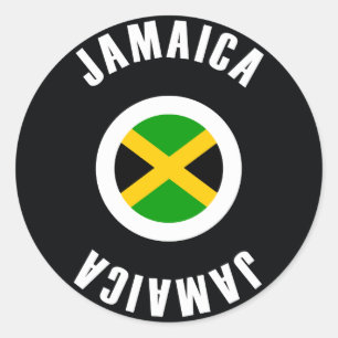 Jamaica Flag Simple Runder Aufkleber