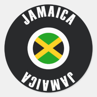 Jamaica Flag Simple Runder Aufkleber
