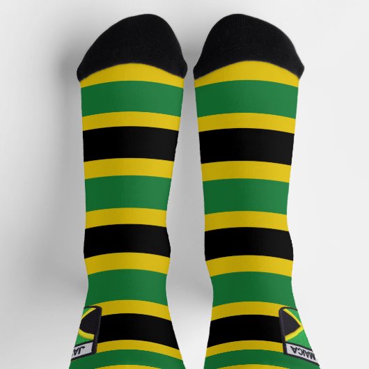 Jamaica Flag Socks Proud Jamaicans Rasta Roots Socken (Oben)