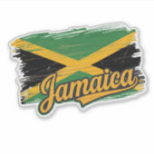Jamaica Flag Vacation Vibes Rasta Insel Aufkleber (Vorderseite)