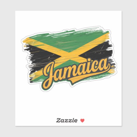 Jamaica Flag Vacation Vibes Rasta Insel Aufkleber (Blatt)
