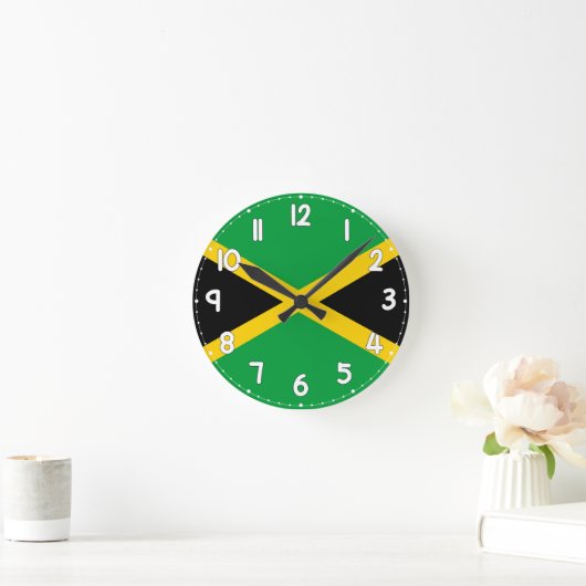 Jamaica Flag Wall Clock - flag of jamaica Runde Wanduhr (Zuhause)