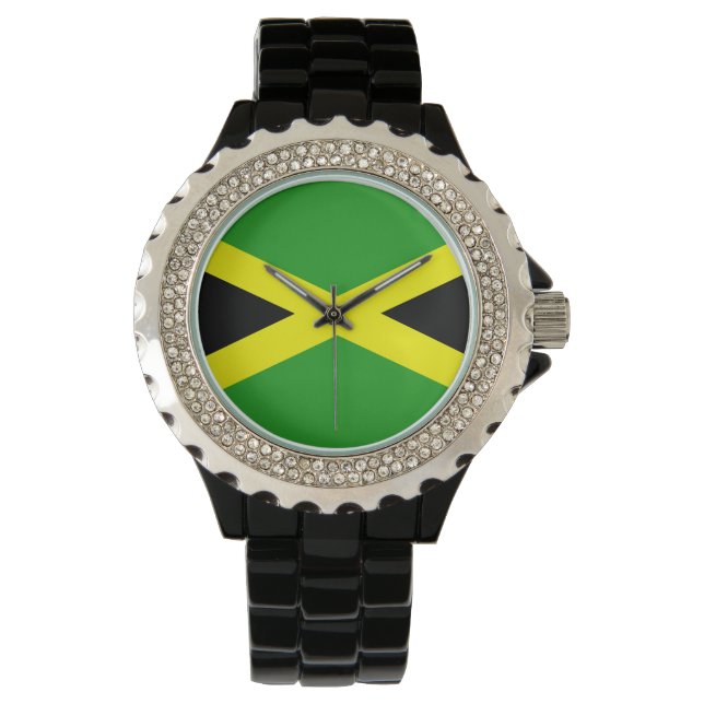 Jamaica Flag Watch Armbanduhr (Vorderseite)