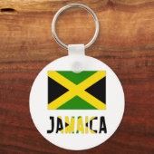 Jamaica Flag & Word Schlüsselanhänger (Vorderseite)