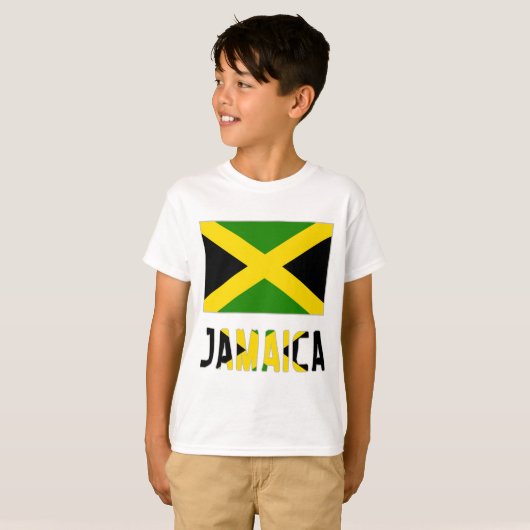 Jamaica Flag & Word T-Shirt (Vorne ganz)