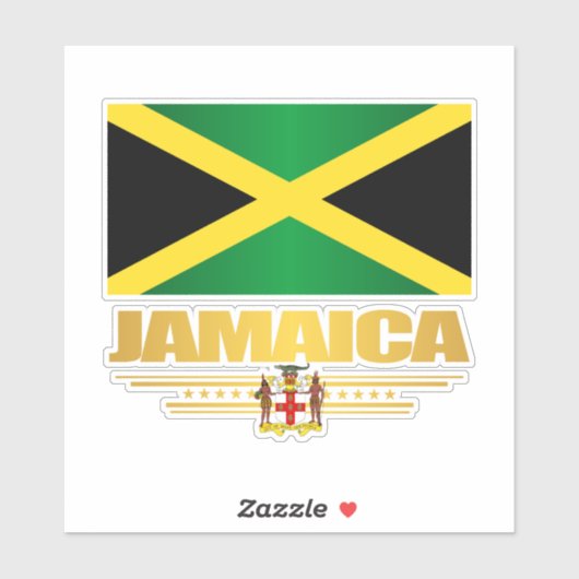 Jamaica-Flagge Aufkleber (Blatt)