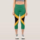 Jamaica-Flagge Capri Leggings (Vorderseite)