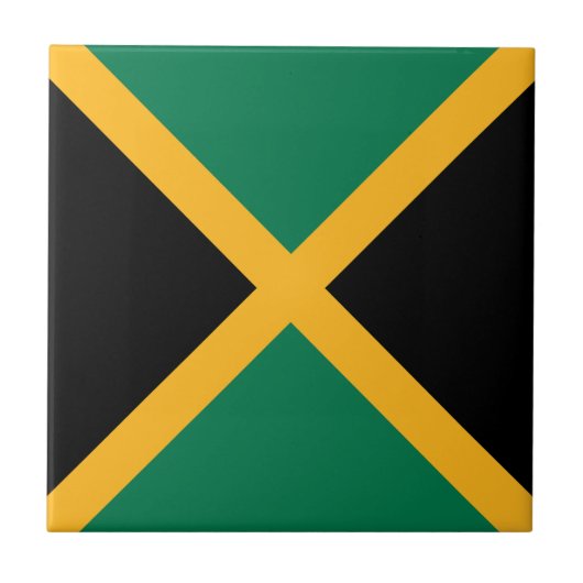 Jamaica-Flagge Fliese (Vorderseite)