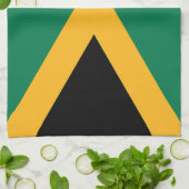 Jamaica-Flagge Geschirrtuch (Gefaltet)