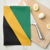 Jamaica-Flagge Geschirrtuch (Viertel Falte)