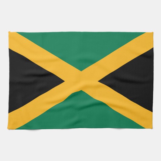 Jamaica-Flagge Geschirrtuch (Horizontal)