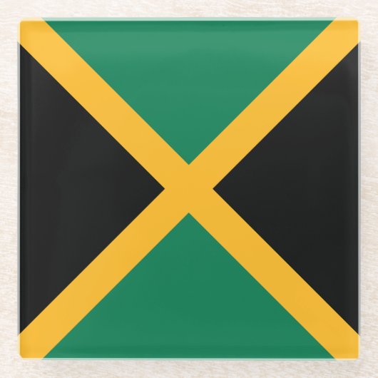 Jamaica-Flagge Glasuntersetzer (Vorderseite)
