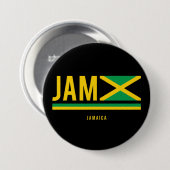 Jamaica-Flagge ISO-Code Alpha 3-Design Button (Vorne & Hinten)