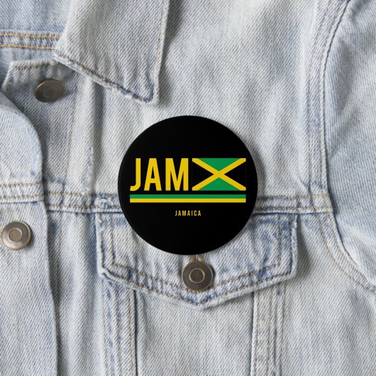 Jamaica-Flagge ISO-Code Alpha 3-Design Button (Beispiel)