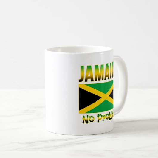 Jamaica-Flagge kein Problem Kaffeetasse (VorderseiteRechts)