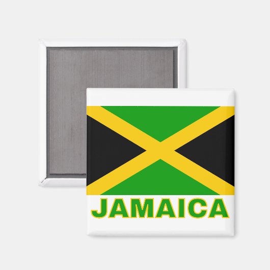 Jamaica-Flagge Magnet (Vorderseite/Rückseite)