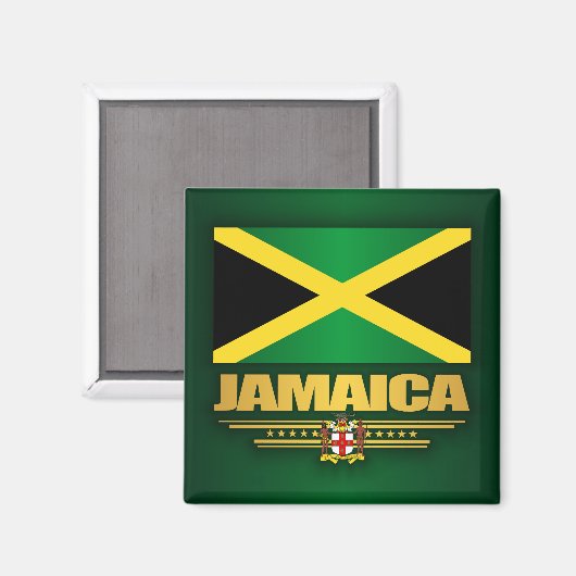 Jamaica-Flagge Magnet (Vorderseite/Rückseite)
