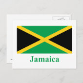 Jamaica-Flagge mit Namen Postkarte (Vorne/Hinten)