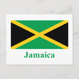 Jamaica-Flagge mit Namen Postkarte