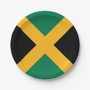 Jamaica-Flagge Pappteller