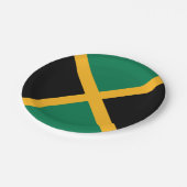 Jamaica-Flagge Pappteller (Schrägansicht)