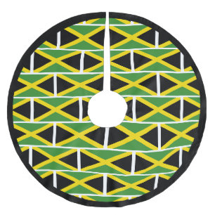 JAMAICA-FLAGGE Patriotisch Festlich Polyester Weihnachtsbaumdecke