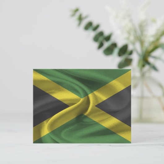 Jamaica-Flagge Postkarte (Stehend Vorderseite)