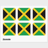 Jamaica-Flagge Quadratischer Aufkleber (Blatt)
