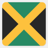 Jamaica-Flagge Quadratischer Aufkleber (Vorderseite)