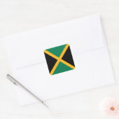 Jamaica-Flagge Quadratischer Aufkleber (Umschlag)