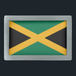 Jamaica-Flagge Rechteckige Gürtelschnalle<br><div class="desc">Patriotische Flagge Jamaikas.</div>