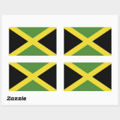 Jamaica-Flagge Rechteckiger Aufkleber (Blatt)