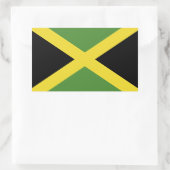 Jamaica-Flagge Rechteckiger Aufkleber (Tasche)