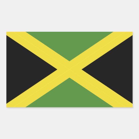 Jamaica-Flagge Rechteckiger Aufkleber (Vorderseite)