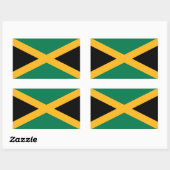 Jamaica-Flagge Rechteckiger Aufkleber (Blatt)