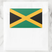 Jamaica-Flagge Rechteckiger Aufkleber (Tasche)