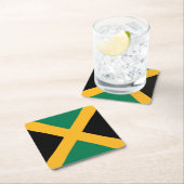 Jamaica-Flagge Rechteckiger Pappuntersetzer (Vor Ort)