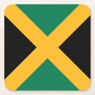 Jamaica-Flagge Rechteckiger Pappuntersetzer