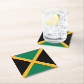 Jamaica-Flagge Rechteckiger Pappuntersetzer (Vor Ort)
