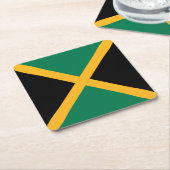 Jamaica-Flagge Rechteckiger Pappuntersetzer (angewinkelt)