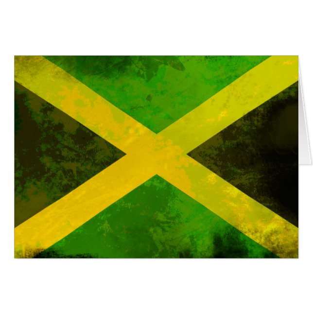 Jamaica-Flagge - Reggawurzeln (Vorderseite (Horizontal))