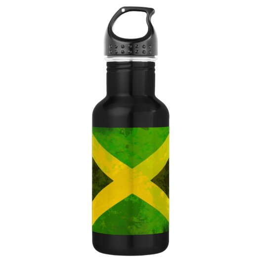 Jamaica-Flagge - Reggawurzeln Trinkflasche (Vorderseite)