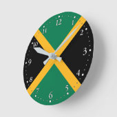 Jamaica-Flagge Runde Wanduhr (Winkel)