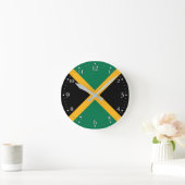 Jamaica-Flagge Runde Wanduhr (Zuhause)