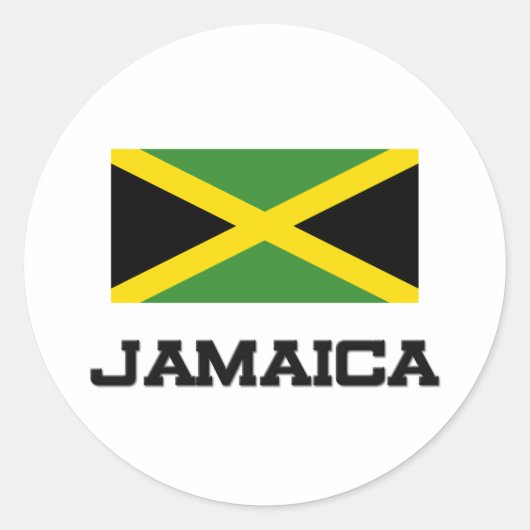 Jamaica-Flagge Runder Aufkleber (Vorderseite)