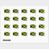 Jamaica-Flagge Runder Aufkleber (Blatt)