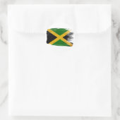 Jamaica-Flagge Runder Aufkleber (Tasche)